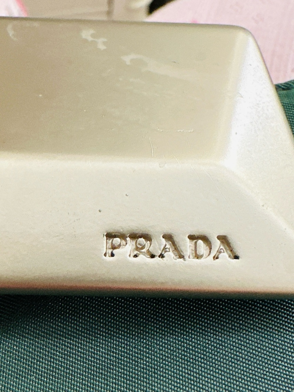 Vintage Prada Dark Green Nylon Shoulder Bag - Picture 12 of 13